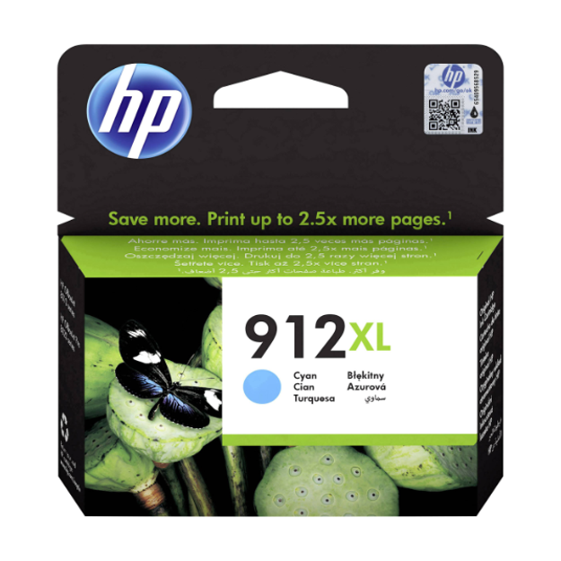 Picture of OEM HP 912XL High Capacity Cyan Ink Cartridge