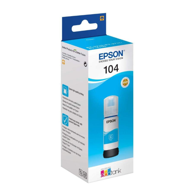 Picture of Genuine Epson 104 Cyan Ink Bottle