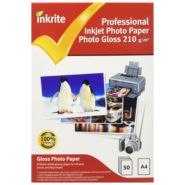 Buy A4 Glossy Photo Paper 210gsm (50 sheets) INKredible UK