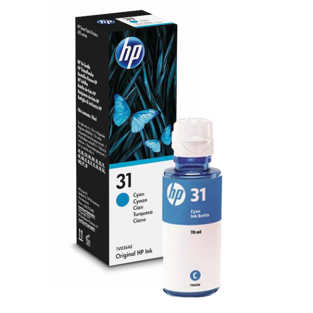 Picture of Genuine HP 31 Cyan Ink Bottle