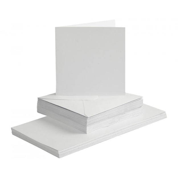 Picture of 5 x 5 White Card Kit (50 Cards/Envelopes)