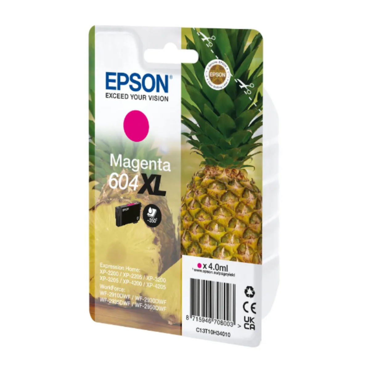 Genuine Epson WorkForce WF-2950DWF High Capacity Magenta Ink Cartridge