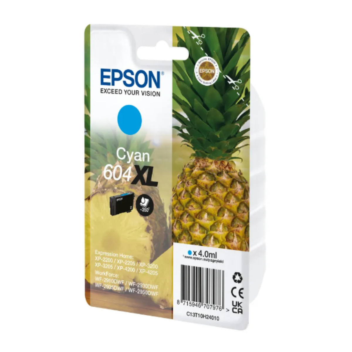 Genuine Epson 604XL High Capacity Cyan Ink Cartridge