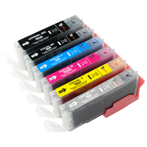 Picture of Compatible Canon PGI-550XL / CLI-551XL Multipack Ink Cartridges (6 Pack)