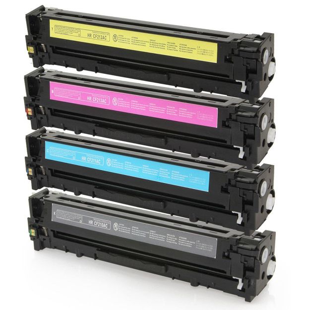 Picture of Compatible HP CF210X/CF211A/CF212A/CF213A Multipack Toner Cartridges