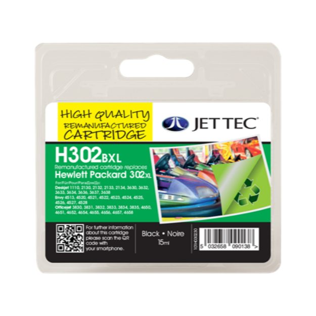 Picture of Remanufactured HP 302XL High Capacity Black Ink Cartridge