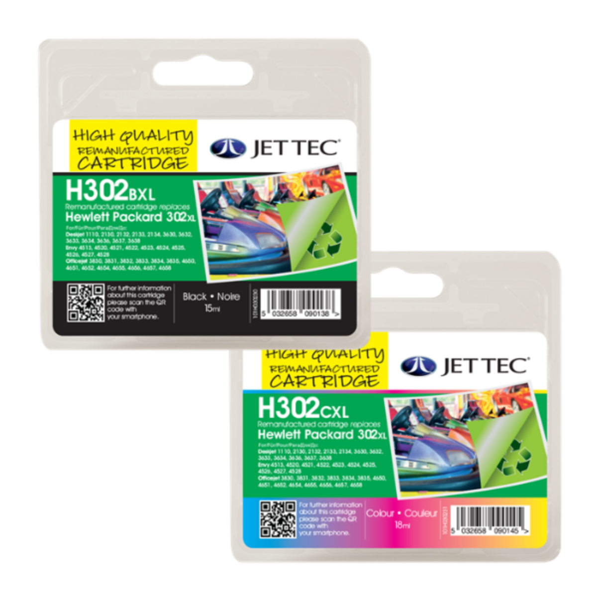 Remanufactured HP Envy 4524 High Capacity Combo Pack Ink Cartridges