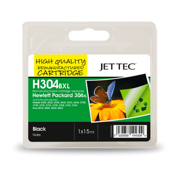 Picture of Remanufactured HP 304XL High Capacity Black Ink Cartridge