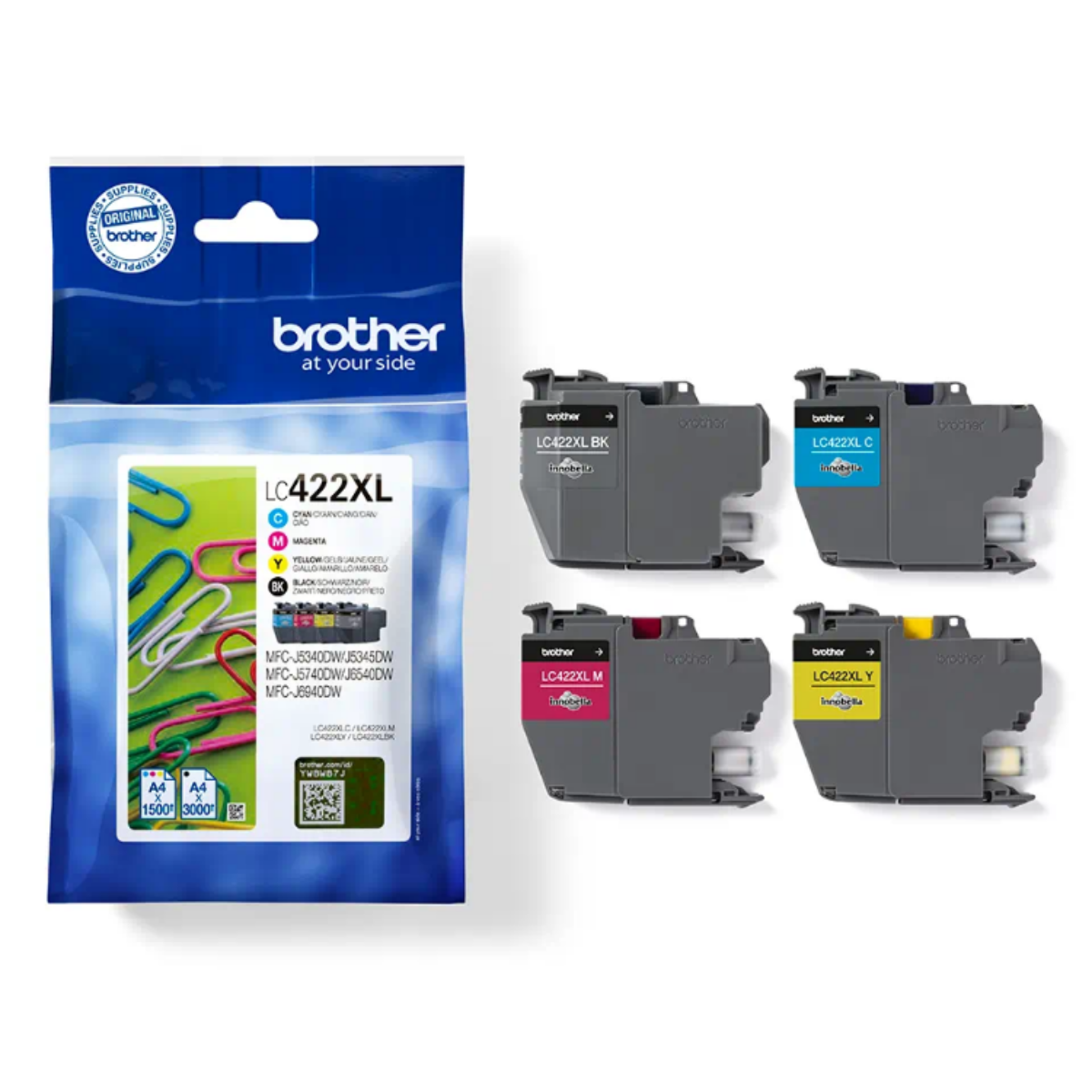 Genuine Brother LC422XL High Capacity Multipack Ink Cartridges