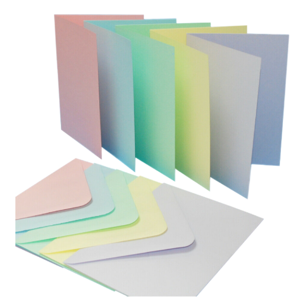 Picture of 7 x 5 Assorted Pastel Card Kit (40 Cards/Envelopes)