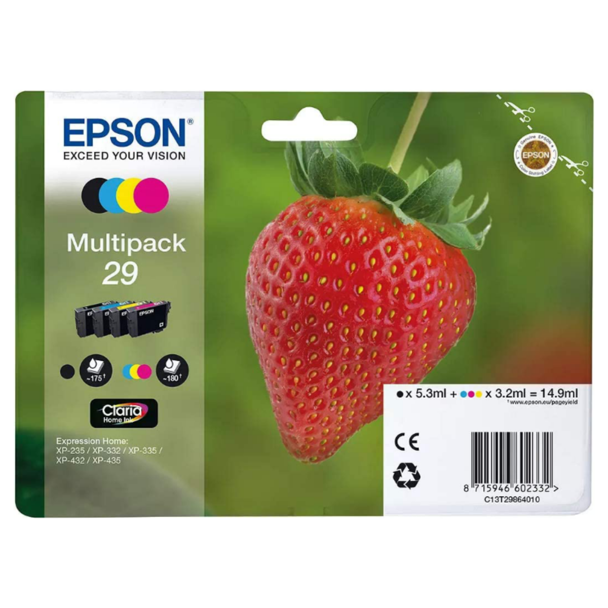 Genuine Epson Expression Home XP-445 Multipack Ink Cartridges