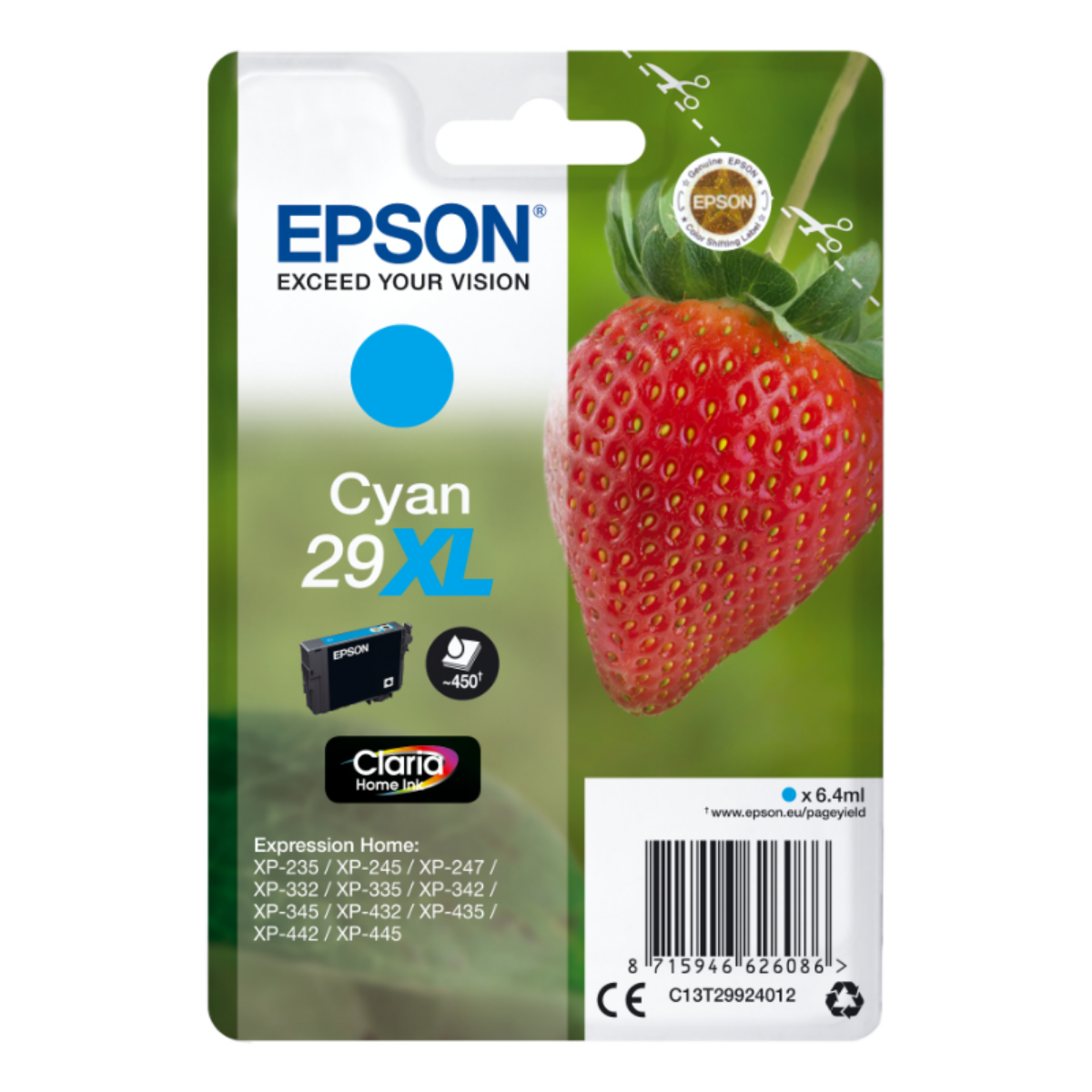 Genuine Epson 29XL High Capacity Cyan Ink Cartridge