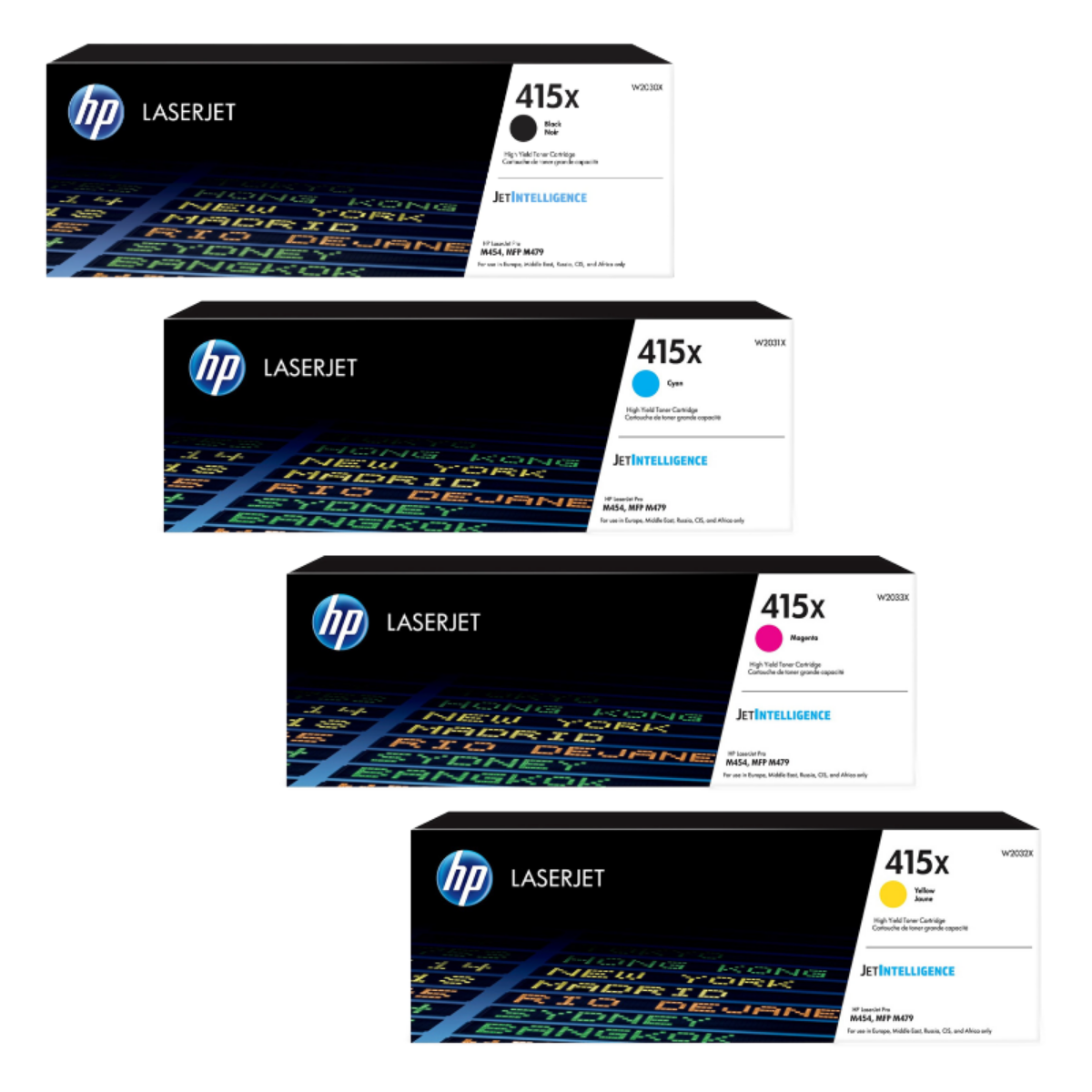 Genuine OEM HP LaserJet Pro MFP M479fdw High Capacity Multipack Toner Cartridges