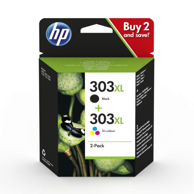 Picture of OEM HP 303XL High Capacity Combo Pack Ink Cartridges
