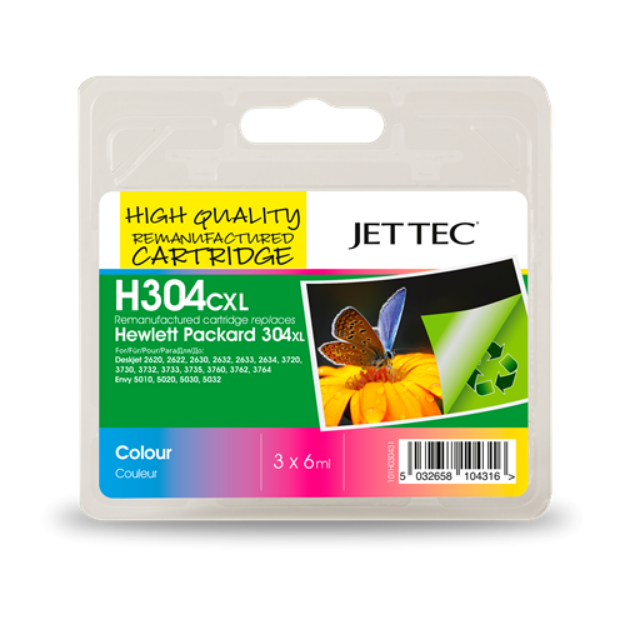 Picture of Remanufactured HP 304XL High Capacity Colour Ink Cartridge