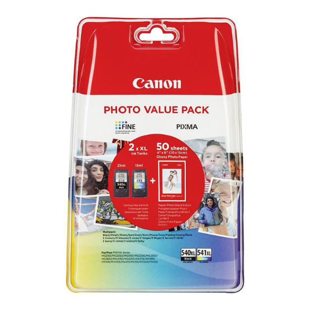 Picture of OEM Canon PG-540XL / CL-541XL Combo Pack Ink Cartridges