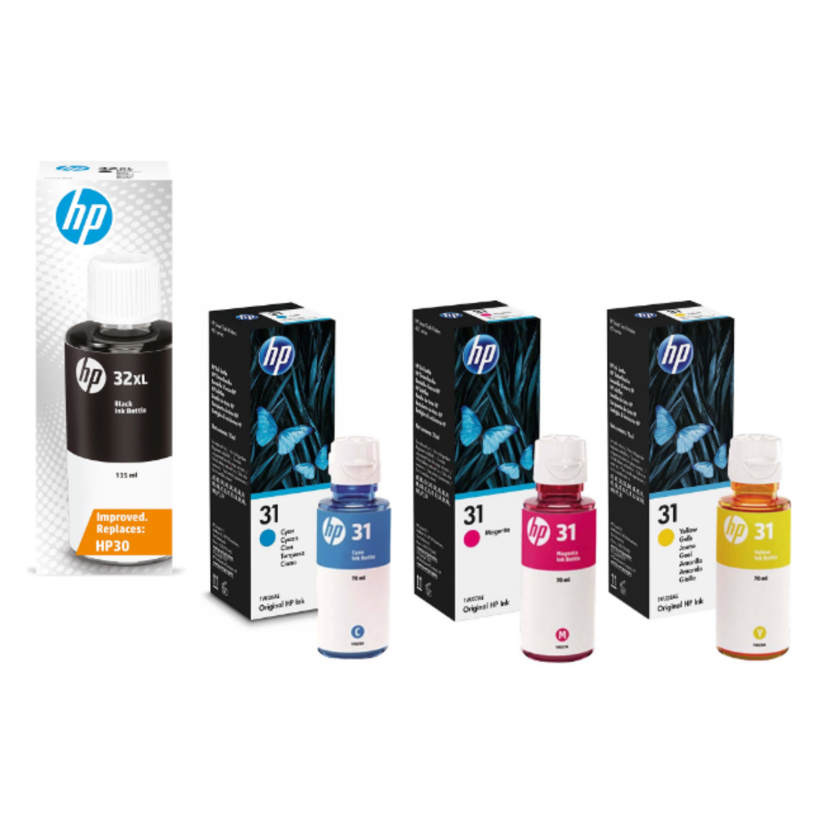 Genuine HP Smart Tank Plus 555 Multipack Ink Bottles