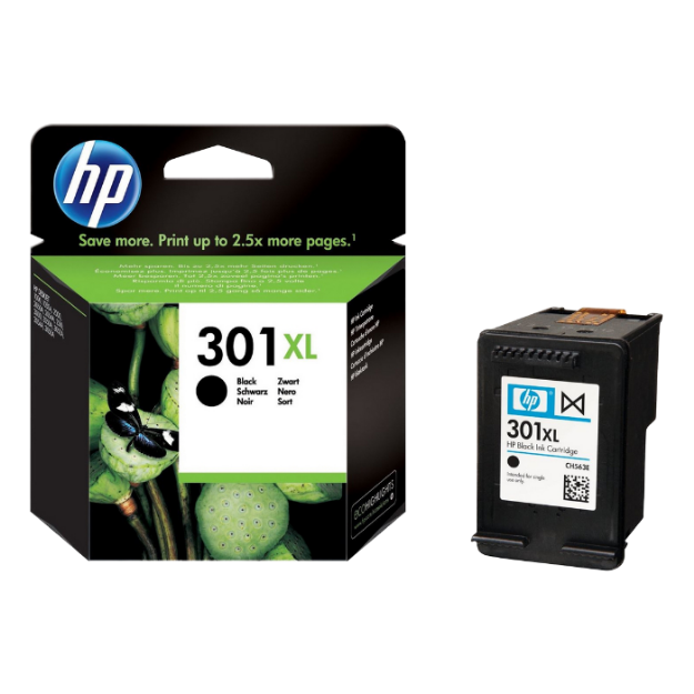 Picture of OEM HP 301XL High Capacity Black Ink Cartridge