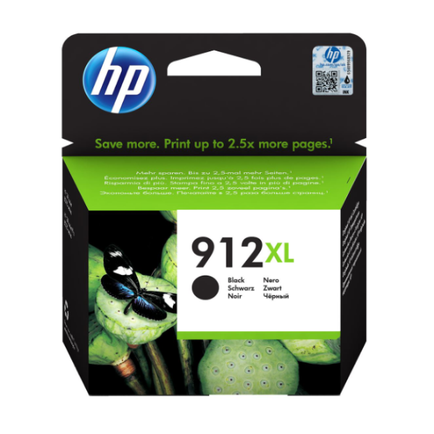 Picture of OEM HP 912XL High Capacity Black Ink Cartridge