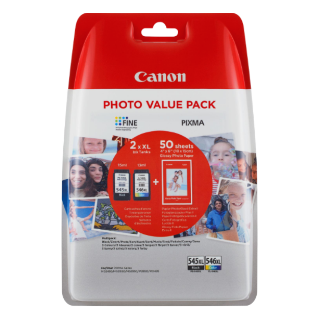 Picture of OEM Canon PG-545XL / CL-546XL High Capacity Combo Pack Ink Cartridges