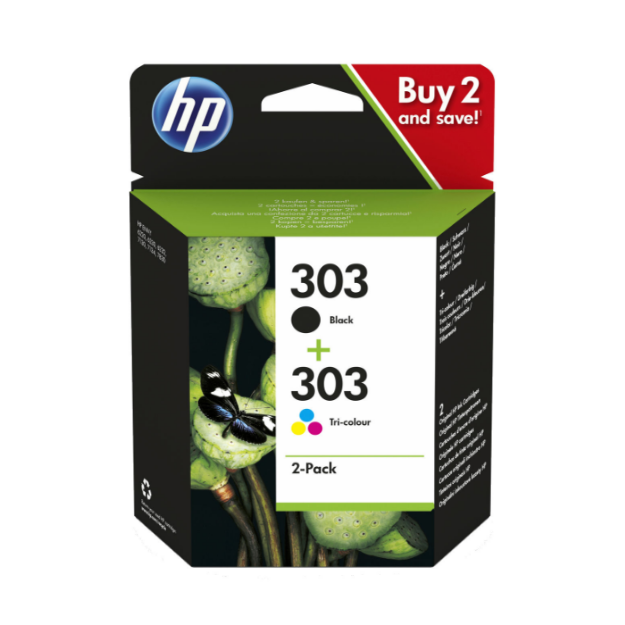 Picture of OEM HP 303 Combo Pack Ink Cartridges