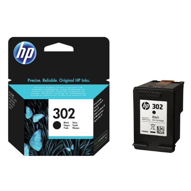 Picture of OEM HP 302 Black Ink Cartridge