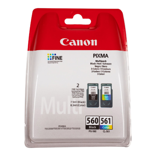 Picture of OEM Canon PG-560 / CL-561 Combo Pack Ink Cartridges