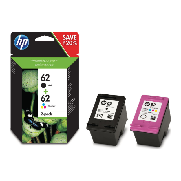 Picture of OEM HP 62 Combo Pack Ink Cartridges