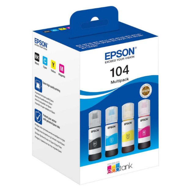 Picture of Genuine Epson 104 Multipack Ink Bottles