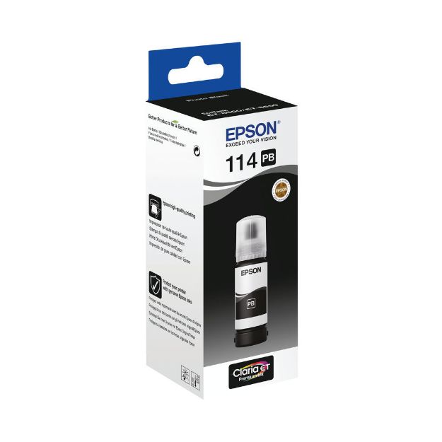 Picture of Genuine Epson 114 Photo Black Ink Bottle
