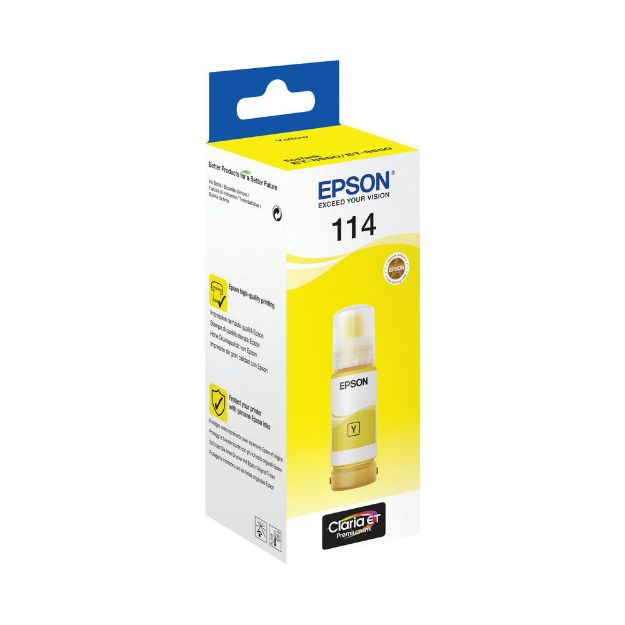 Picture of Genuine Epson 114 Yellow Ink Bottle