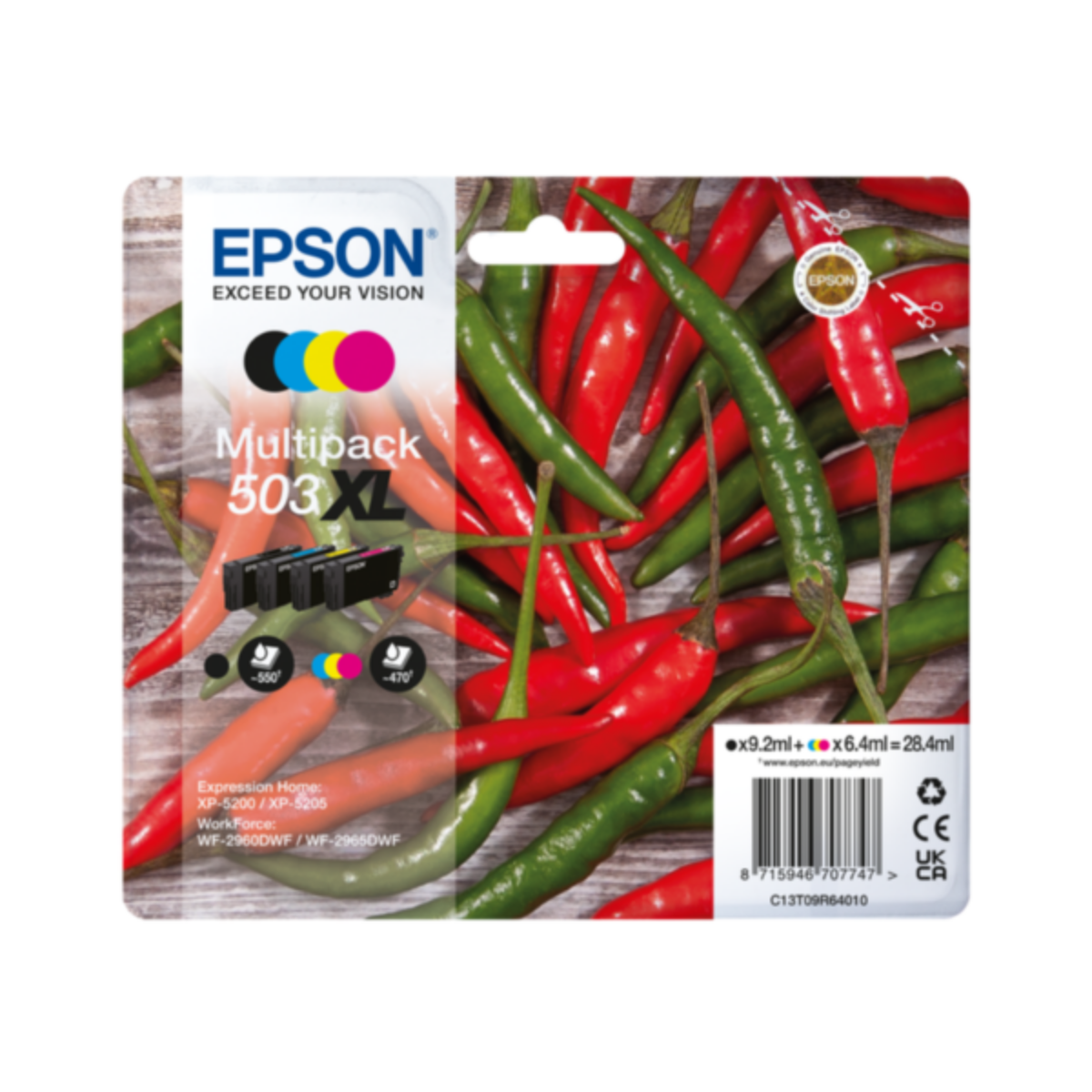 Genuine Epson 503XL High Capacity Multipack Ink Cartridges