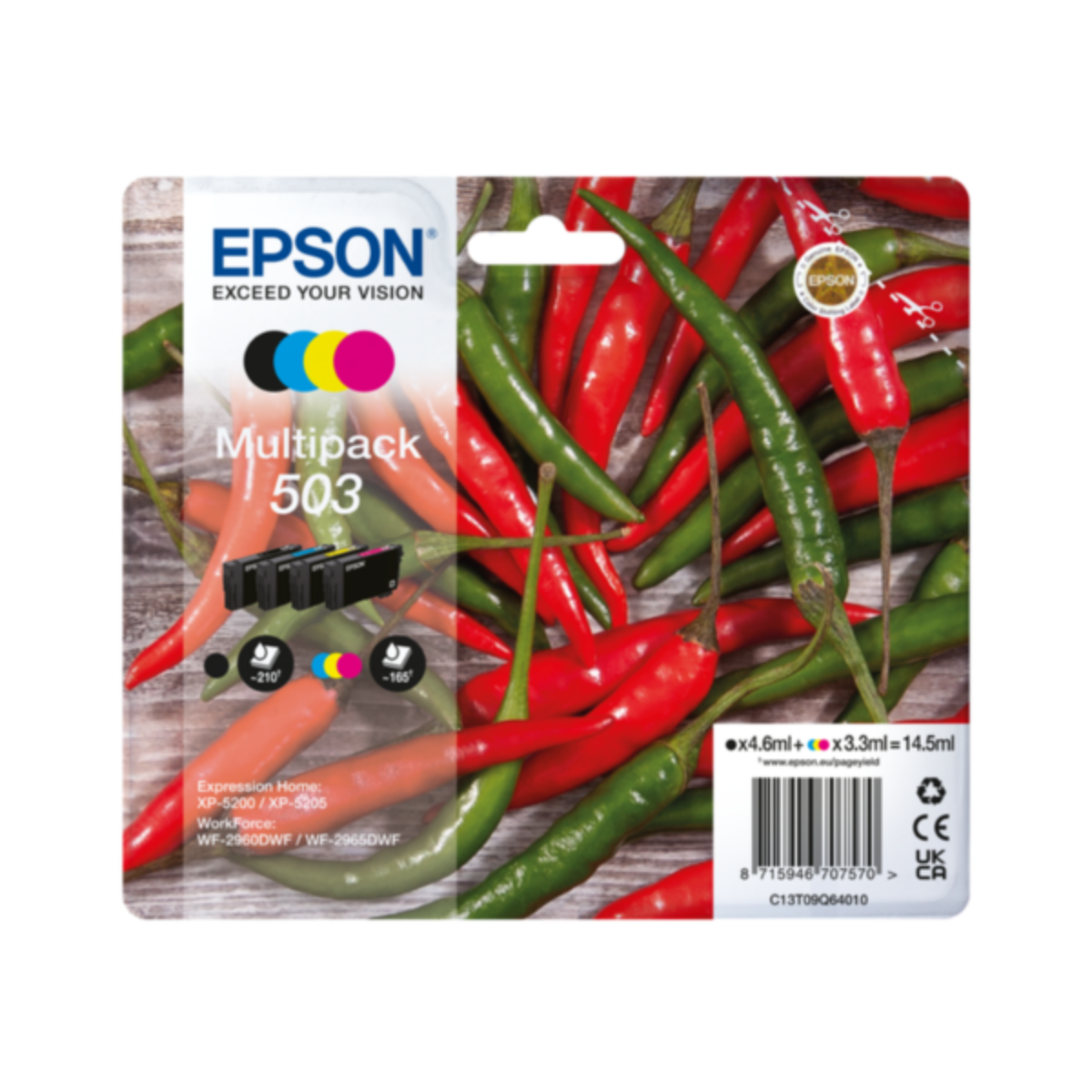Genuine Epson WorkForce WF-2960 Multipack Ink Cartridges