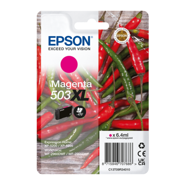 Picture of Genuine Epson WorkForce WF-2965DWF High Capacity Magenta Ink Cartridge