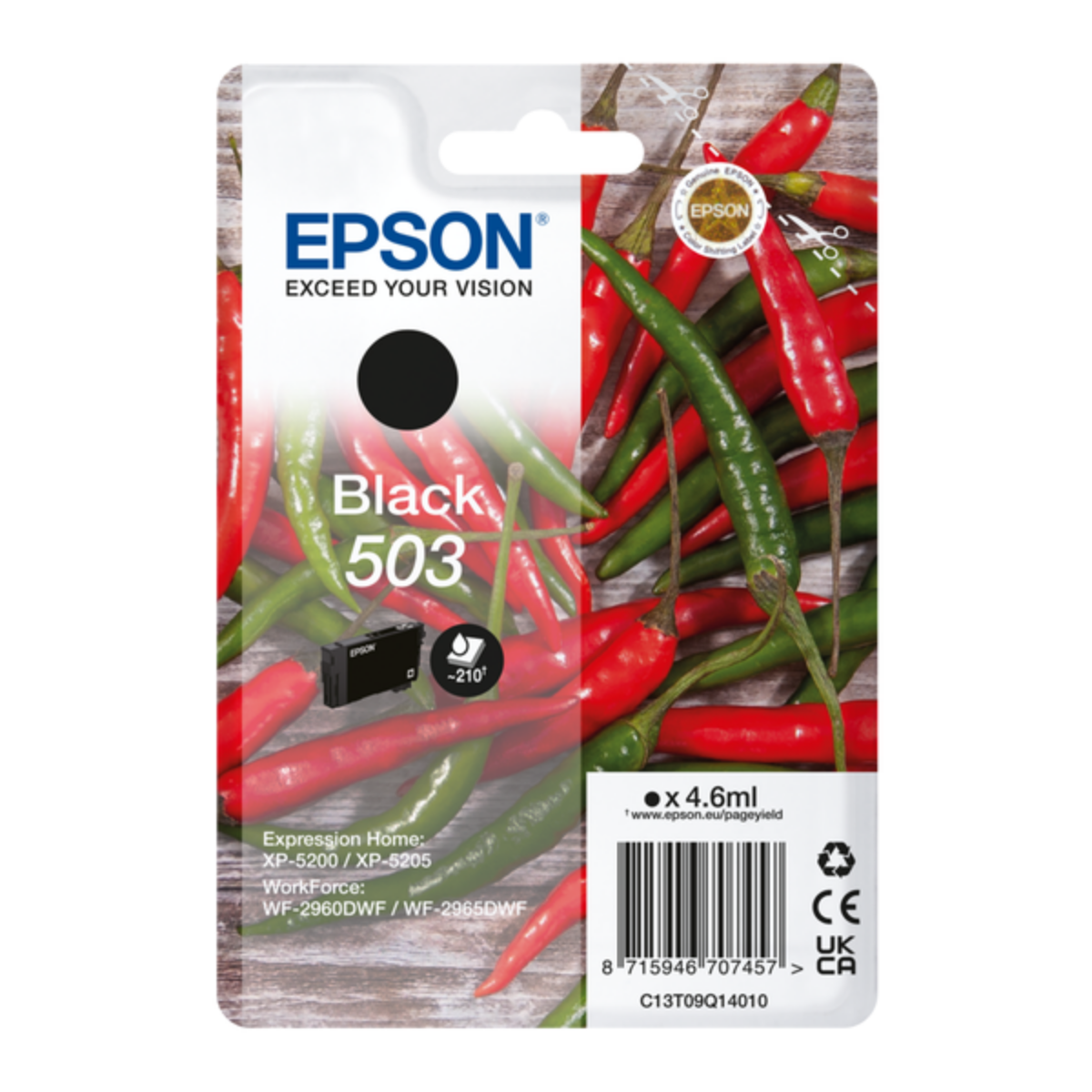 Genuine Epson WorkForce WF-2965DWF Black Ink Cartridge