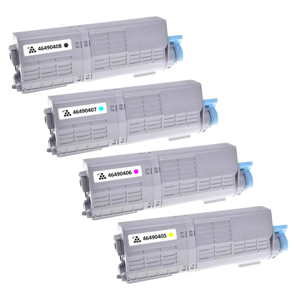 Compatible Oki 46490605, 46490606, 46490607, 46490608 High Capacity Multipack Toner Cartridges