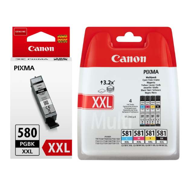 PGI-580 CLI-581 XXL Printer Cartridges Compatible with Canon 580
