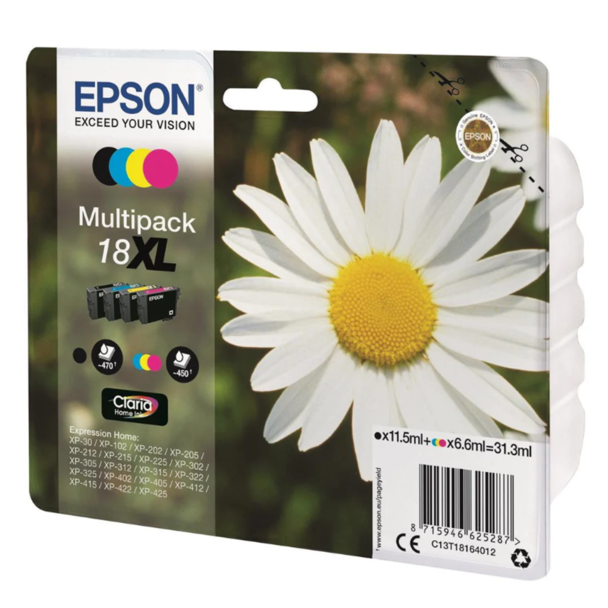 Genuine Epson Expression Home XP-412 Multipack Ink Cartridges