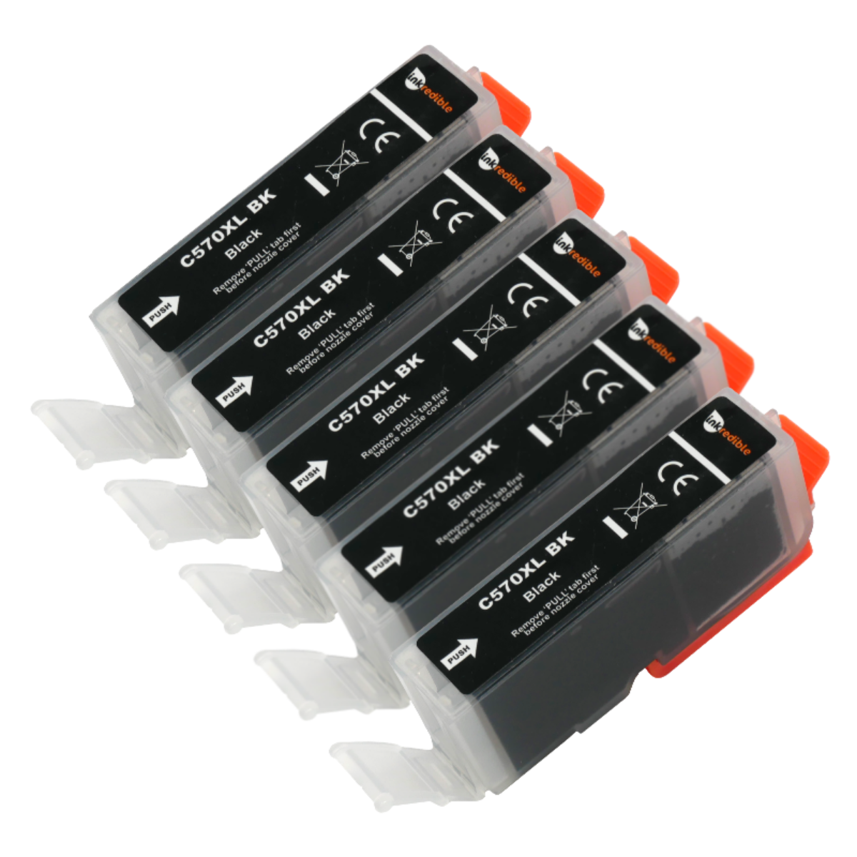 Compatible Canon Pixma MG5752 Black Ink Cartridges (5 Pack)
