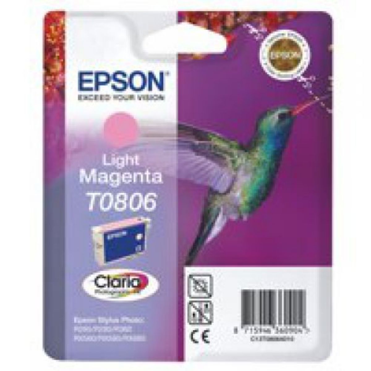 Epson T0806 Hummingbird Light Magenta Standard Capacity Ink Cartridge 7ml - C13T08064011