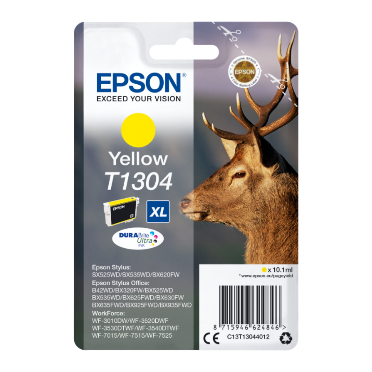 Epson T1304 Stag Yellow High Yield Ink Cartridge 10ml - C13T13044012