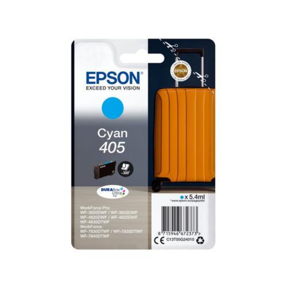 Epson 405 Cyan Standard Capacity Ink Cartridge 350 pages - C13T05G24010