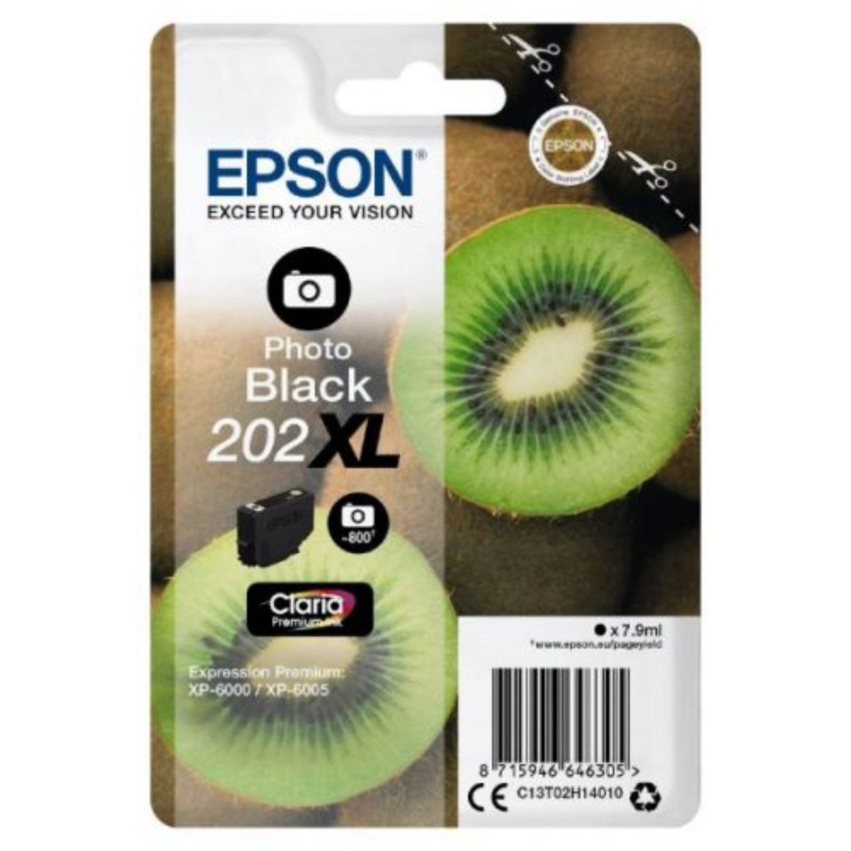 Epson 202XL Kiwi High Capacity Photo Black Ink Cartridge - C13T02H14010
