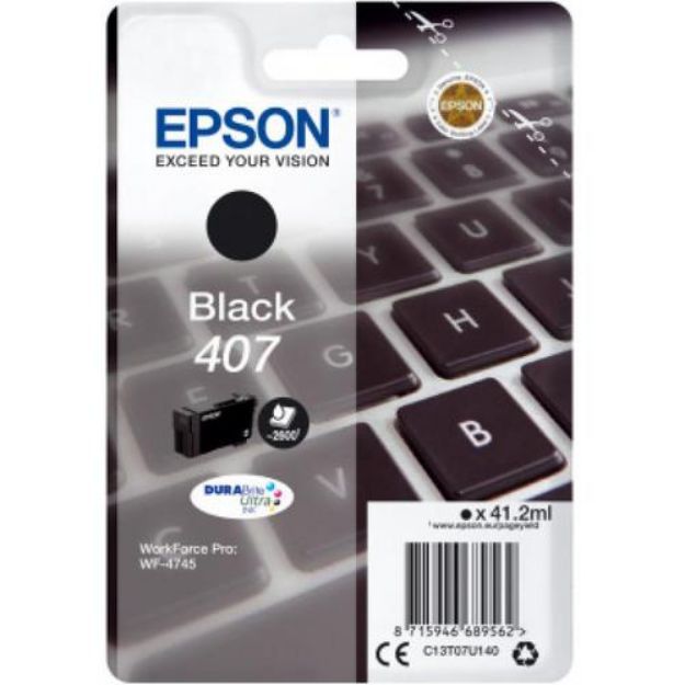 Picture of Genuine Epson 407 Black Ink Cartridge