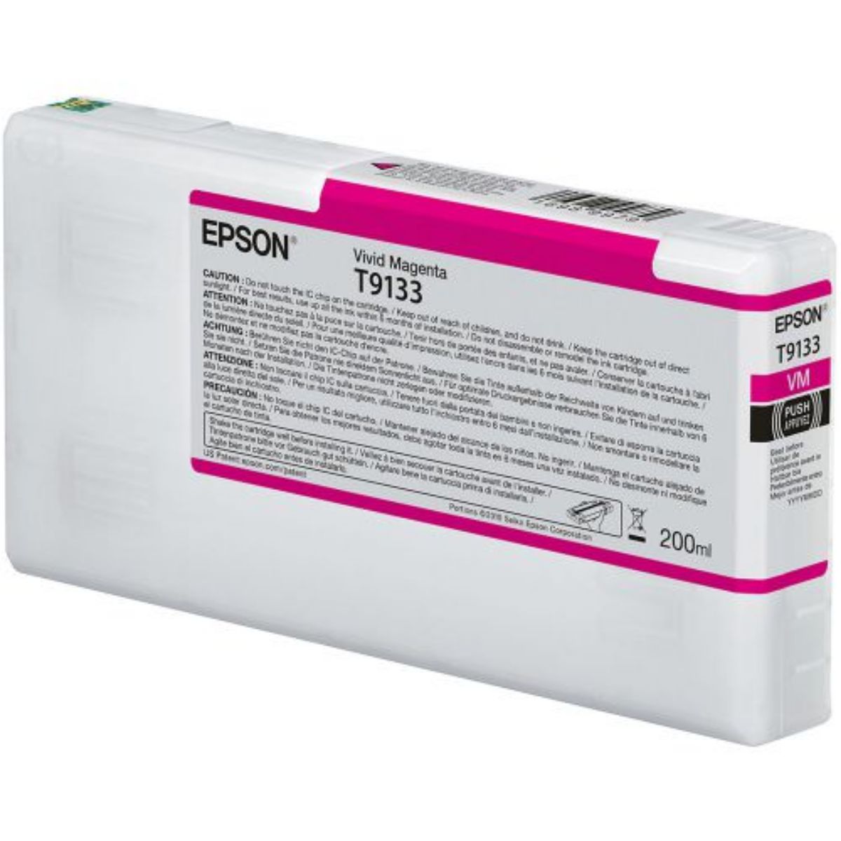 Epson T9133 Vivid Magenta Ink Cartridge 200ml - C13T913300