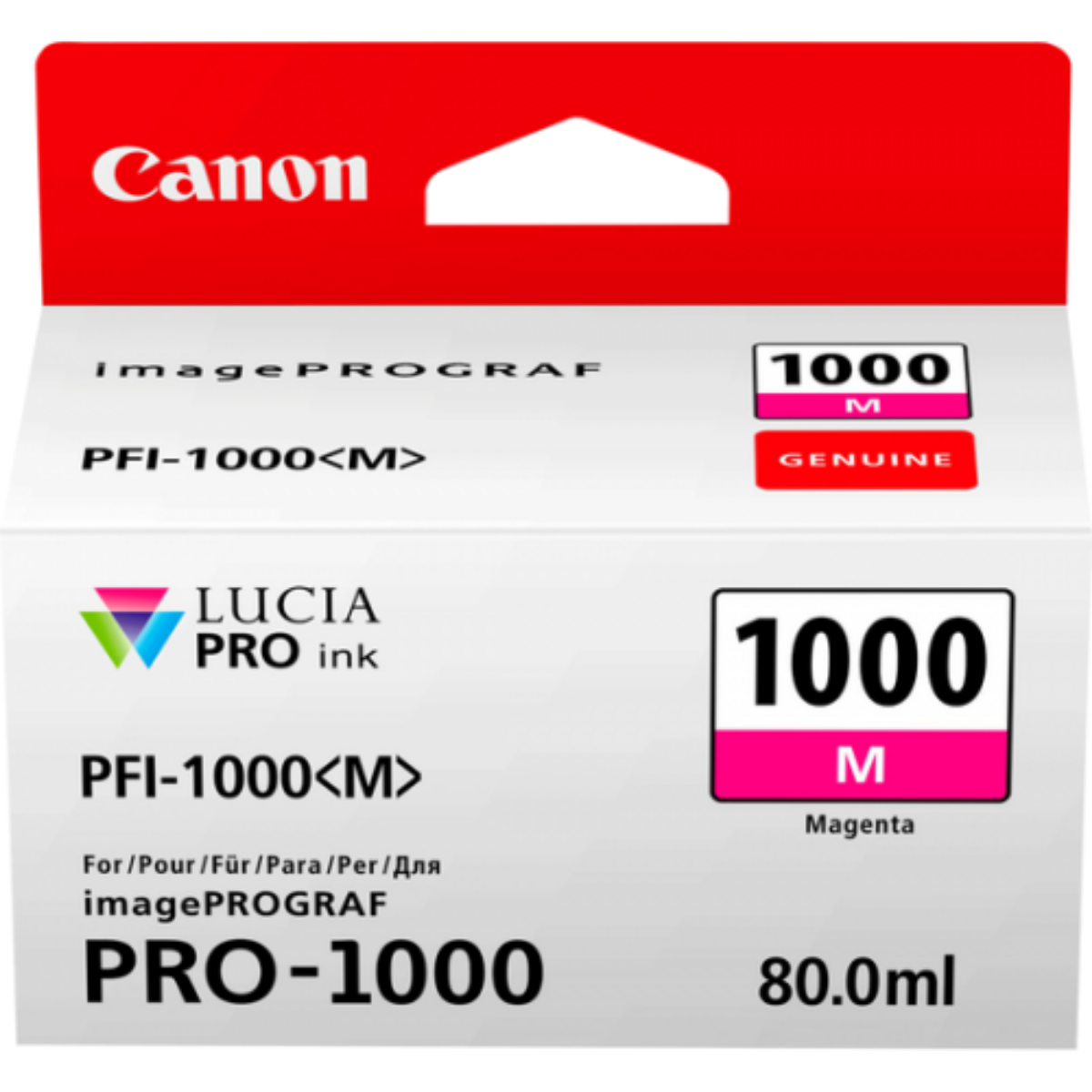 Canon PFI1000M Magenta Standard Capacity Ink Cartridge 80ml - 0548C001