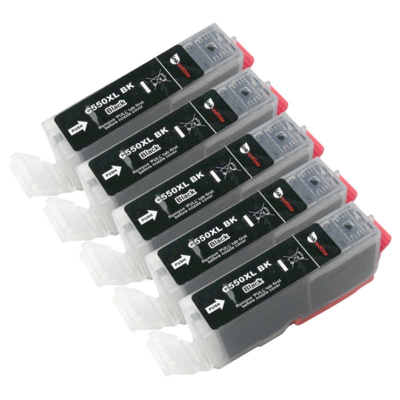 Buy Compatible Canon PGI-550XL Black Ink Cartridges (5 Pack)