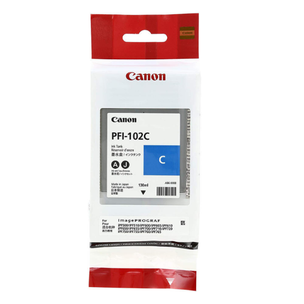 Picture of Canon PFI102C Cyan Standard Capacity Ink Cartridge 130ml - 0896B001