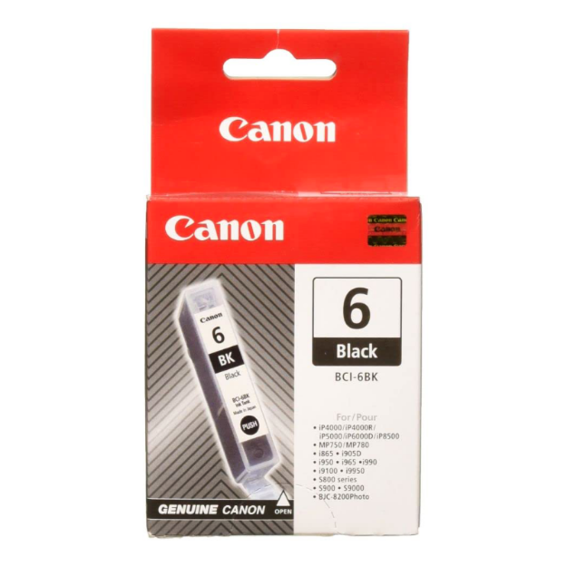 Picture of Canon BCI6BK Black Standard Capacity Ink Cartridge 13ml - 4705A002