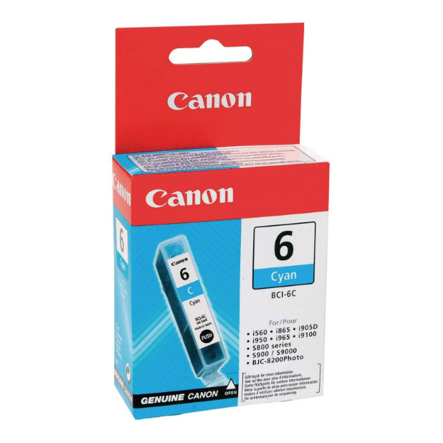 Picture of Canon BCI6C Cyan Standard Capacity Ink Cartridge 13ml - 4706A002
